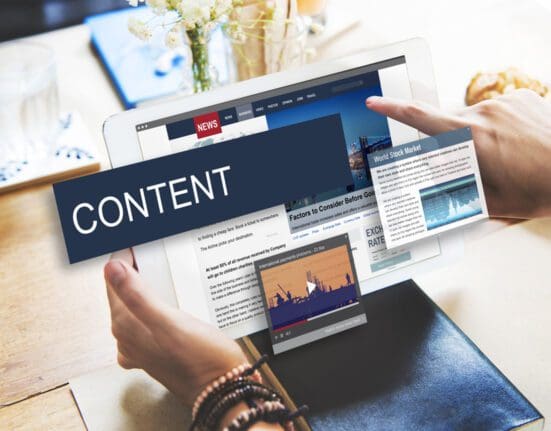 Website content being created