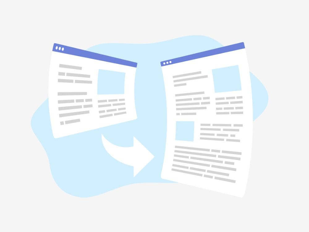 Illustration of internal link building to pages of the website
